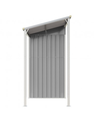 Capannone Tetto Esteso Grigio Chiaro 277x110,5x181cm Acciaio