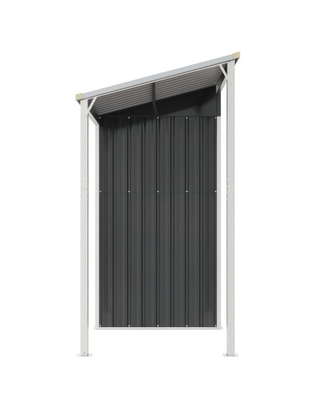 Capanno Giardino Tetto Esteso Antracite 277x110,5x181cm Acciaio