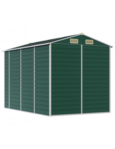 Capanno da Giardino Verde 191x300x198 cm in Acciaio Zincato