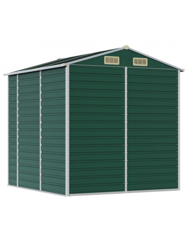 Capanno da Giardino Verde 191x215x198 cm in Acciaio Zincato
