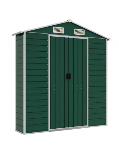 Capanno da Giardino Verde 191x215x198 cm in Acciaio Zincato