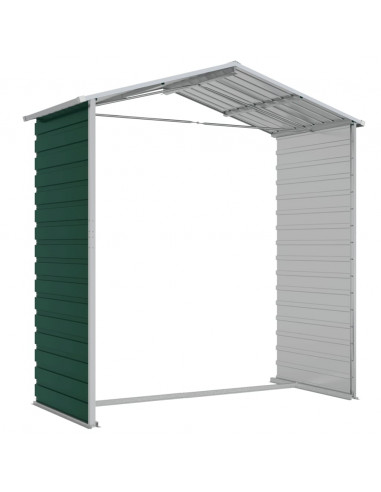 Capanno da Giardino Verde 191x130x198 cm in Acciaio Zincato