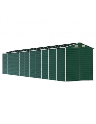 Capanno da Giardino Verde 191x980x198 cm in Acciaio Zincato