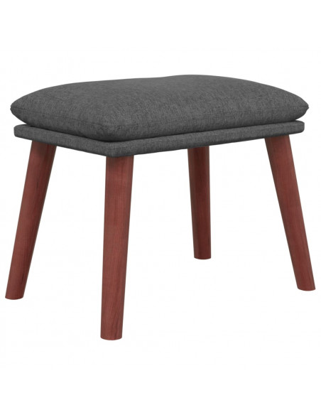 Poggiapiedi Grigio Scuro 45x29,5x35 cm in Tessuto