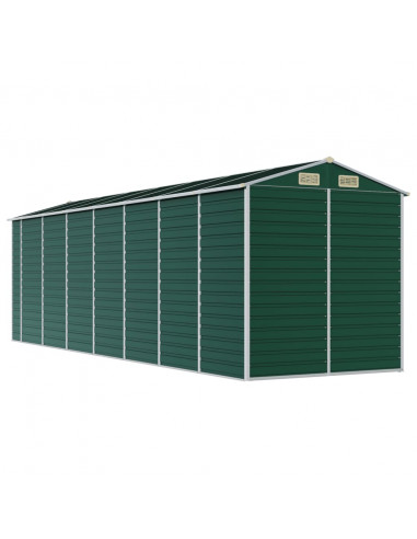 Capanno da Giardino Verde 191x640x198 cm in Acciaio Zincato