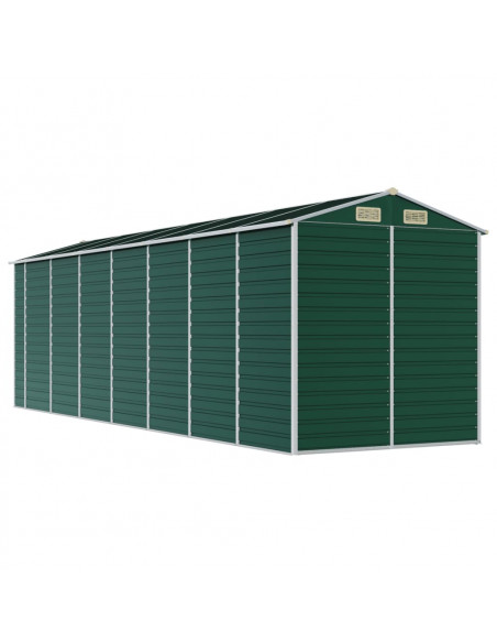 Capanno da Giardino Verde 191x640x198 cm in Acciaio Zincato