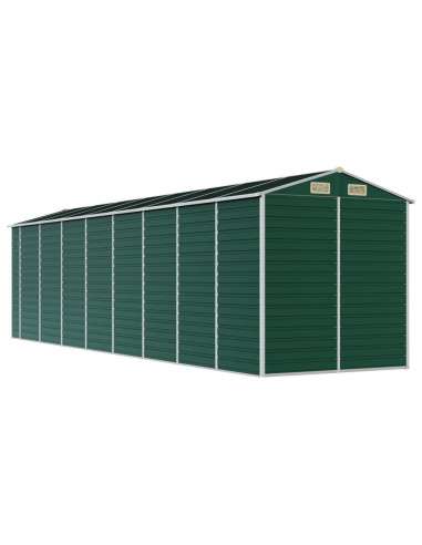 Capanno da Giardino Verde 191x725x198 cm in Acciaio Zincato
