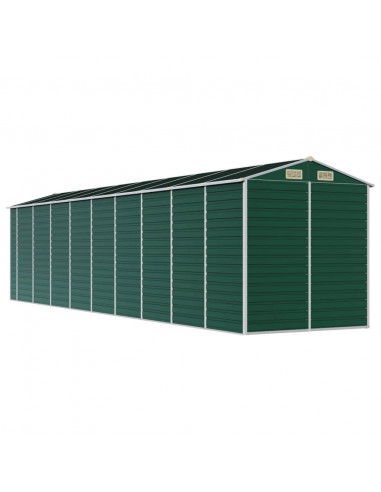 Capanno da Giardino Verde 191x810x198 cm in Acciaio Zincato