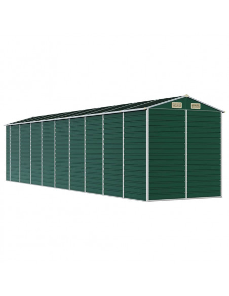 Capanno da Giardino Verde 191x810x198 cm in Acciaio Zincato