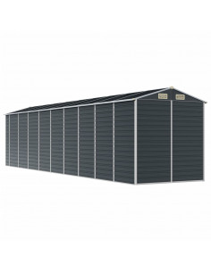 Capanno da Giardino Antracite 191x810x198 cm in Acciaio Zincato 2