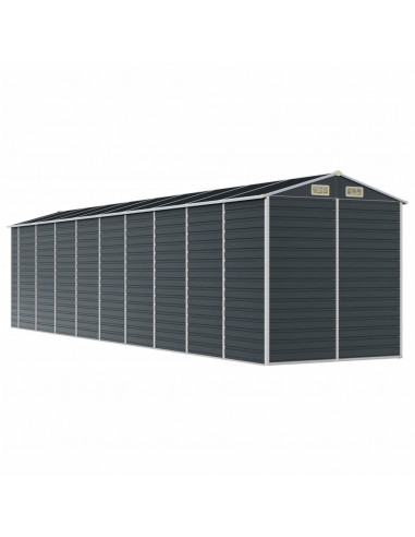 Capanno da Giardino Antracite 191x810x198 cm in Acciaio Zincato