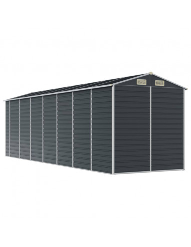 Capanno da Giardino Antracite 191x640x198 cm in Acciaio Zincato