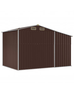 Capanno da Giardino Marrone 277x192,5x179 cm in Acciaio Zincato 2