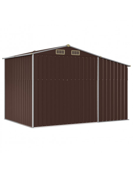 Capanno da Giardino Marrone 277x192,5x179 cm in Acciaio Zincato