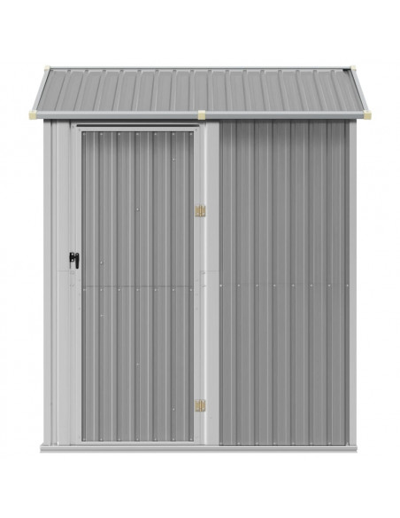 Capanno Giardino Grigio Chiaro 192x152,5x237cm Acciaio Zincato