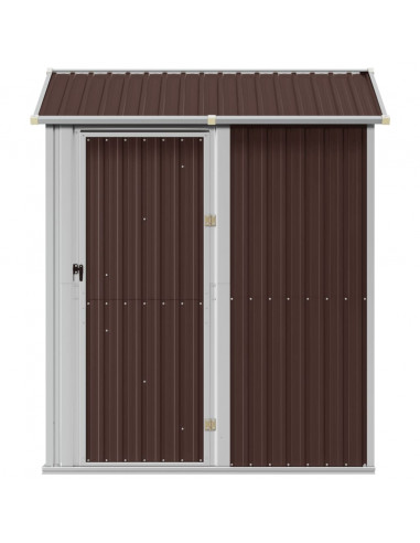 Capanno da Giardino Marrone 192x152,5x237 cm Acciaio Zincato