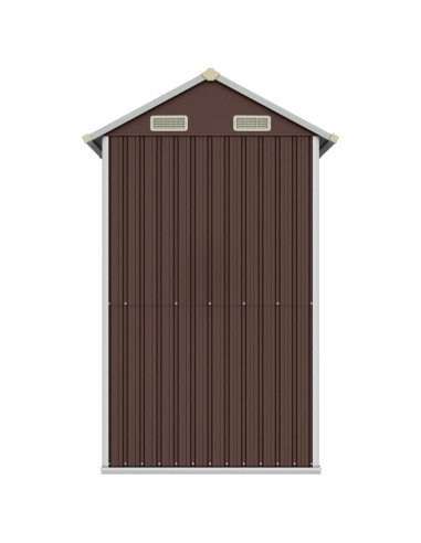 Capanno da Giardino Marrone 192x152,5x237 cm Acciaio Zincato
