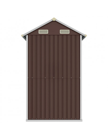 Capanno da Giardino Marrone 192x152,5x237 cm Acciaio Zincato