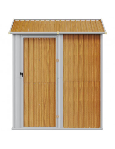 Capanno Giardino Marrone Chiaro 192x152,5x237cm Acciaio Zincato