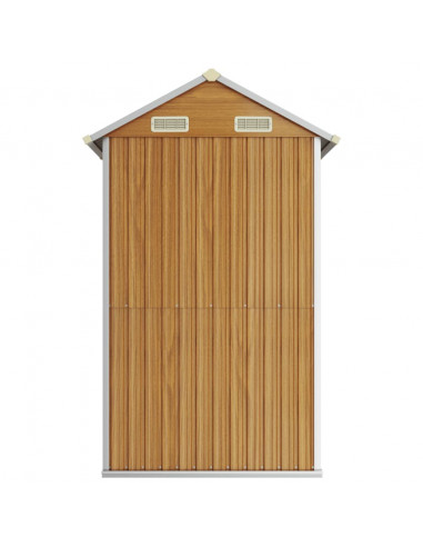 Capanno Giardino Marrone Chiaro 192x152,5x237cm Acciaio Zincato