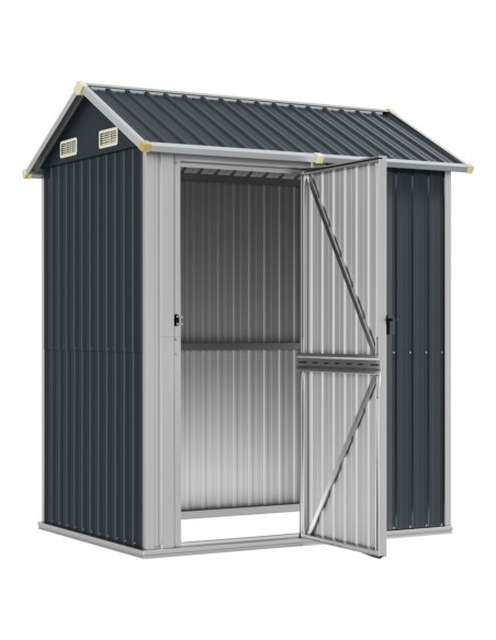 Capanno da Giardino Antracite 192x152,5x237cm Acciaio Zincato