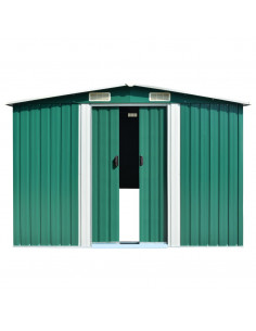 Capanno da Giardino Verde 257x779x181cm in Acciaio Zincato 2