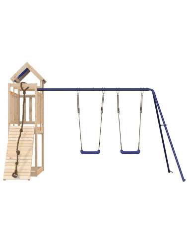 Set da Gioco da Esterno in Legno Massello di Pino