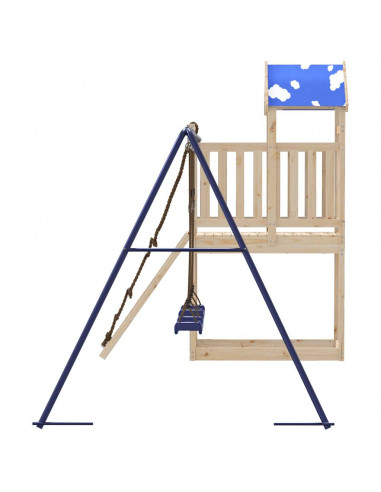 Set da Gioco da Esterno in Legno Massello di Pino