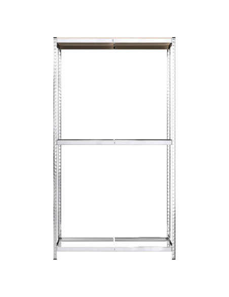 Portapneumatici a 2 Livelli Argento 110x40x180 cm in Acciaio