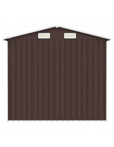 Capanno da Giardino Marrone 205x129x183 cm in Acciaio Zincato
