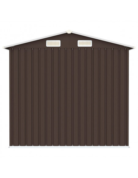 Capanno da Giardino Marrone 205x129x183 cm in Acciaio Zincato