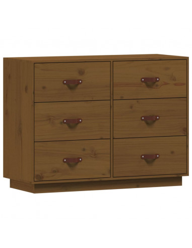 Credenza Miele 100x40x75 cm in Legno Massello di Pino