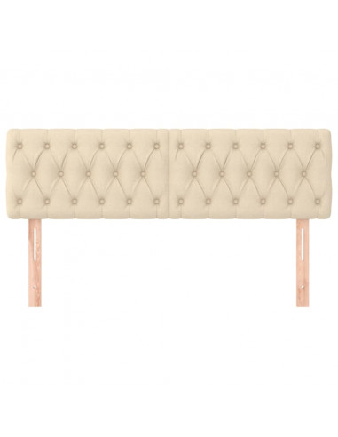 Testiere 2 pz Crema 72x7x78/88 cm in Tessuto