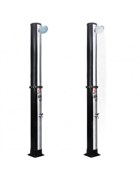 Outdoor Doccia Solare da Giardino con Soffione e Rubinetto 40 L