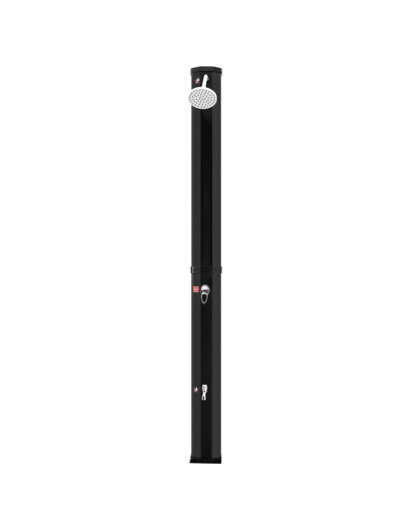 Outdoor Doccia Solare da Esterno con Soffione e Rubinetto 35 L Nero