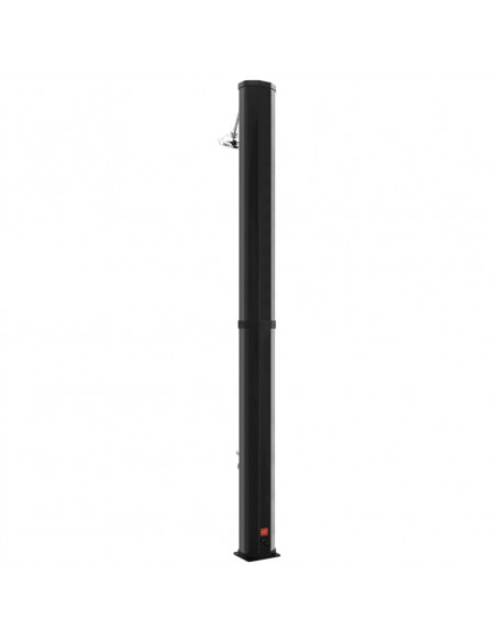 Outdoor Doccia Solare da Esterno con Soffione e Rubinetto 35 L Nero
