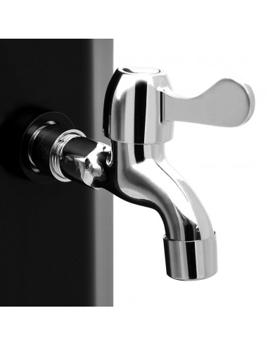 Outdoor Doccia Solare da Esterno con Soffione e Rubinetto 35 L Nero