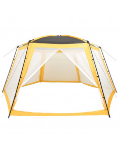 Tenda per Piscina in Tessuto 660x580x250 cm Gialla 2