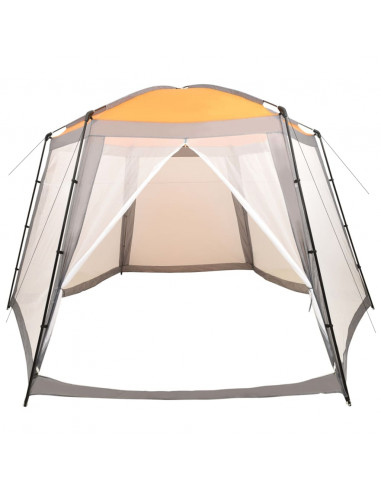 Tenda per Piscina in Tessuto 500x433x250 cm Grigia