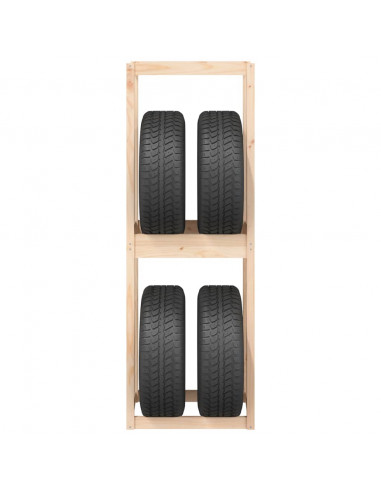 Portapneumatici 63x40x180 cm in Legno Massello di Pino