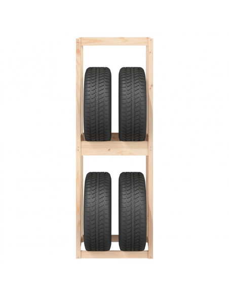 Portapneumatici 63x40x180 cm in Legno Massello di Pino