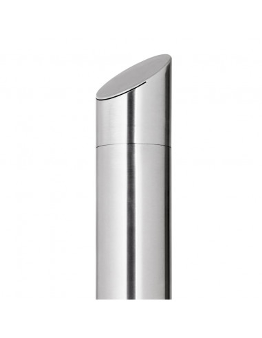 Doccia da Giardino con Base Grigia 225 cm in Acciaio Inox