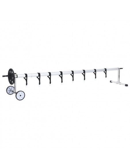 Rullo di Copertura per Piscina con Base in Acciaio Inox