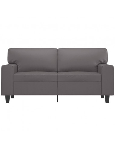 Divano a 2 Posti Grigio 120 cm in Similpelle