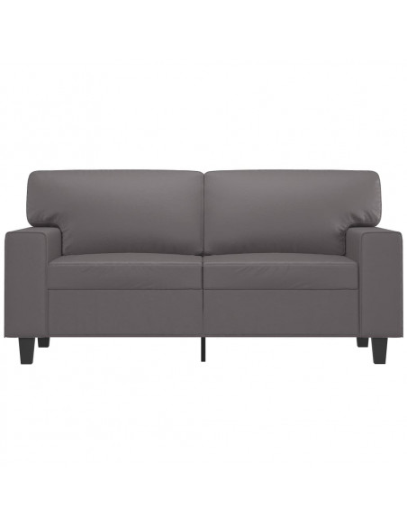 Divano a 2 Posti Grigio 120 cm in Similpelle