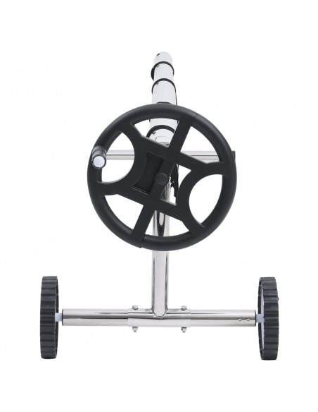 Rullo di Copertura per Piscina con Base in Acciaio Inox