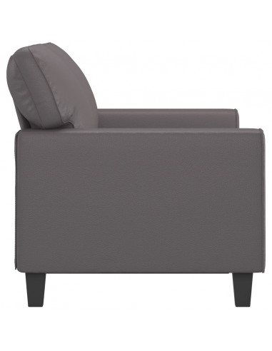 Divano a 2 Posti Grigio 120 cm in Similpelle