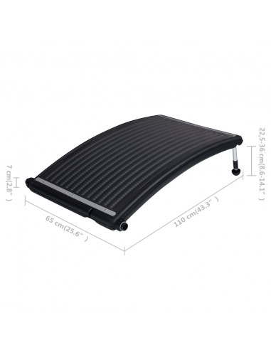 Pannello Solare Termico Curvo per Piscina 110x65 cm