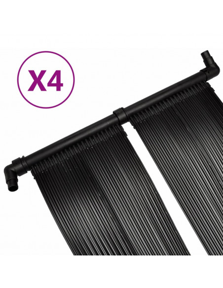 Pannelli Solari Riscaldatori per Piscina 4 pz 80x620 cm