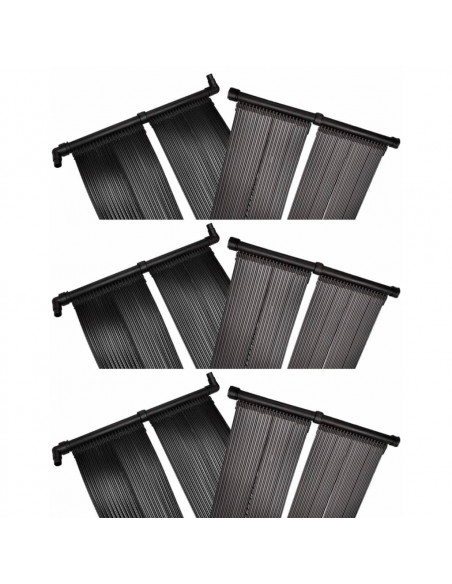 Pannelli Solari Riscaldatori per Piscina 6 pz 80x620 cm